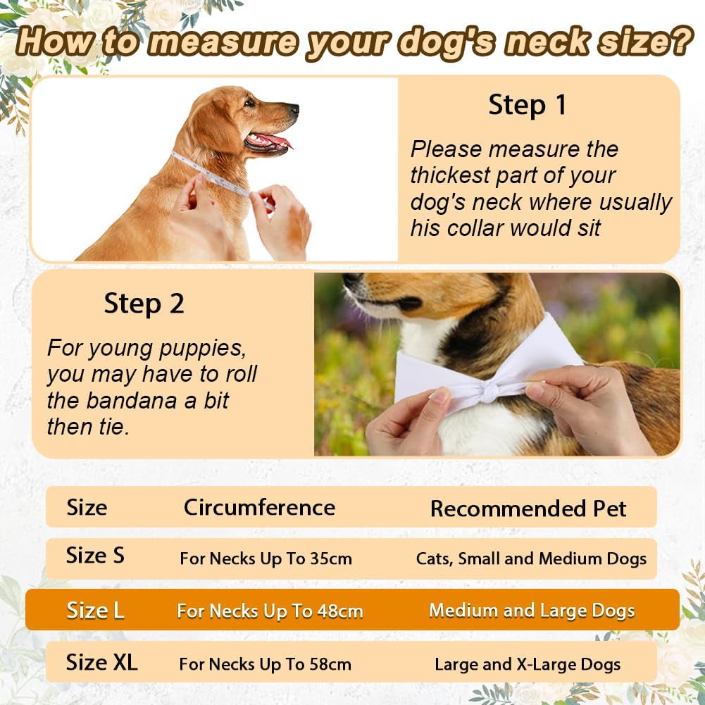 Engagement Gifts for Dog Lovers, 2 Pack Dog Wedding Outfit Bandanas, Amazing Wedding Gifts for Couples Who Own Pets, Ideal Presents for Bride and Groom, Hen Party, Engagement Decoration - L